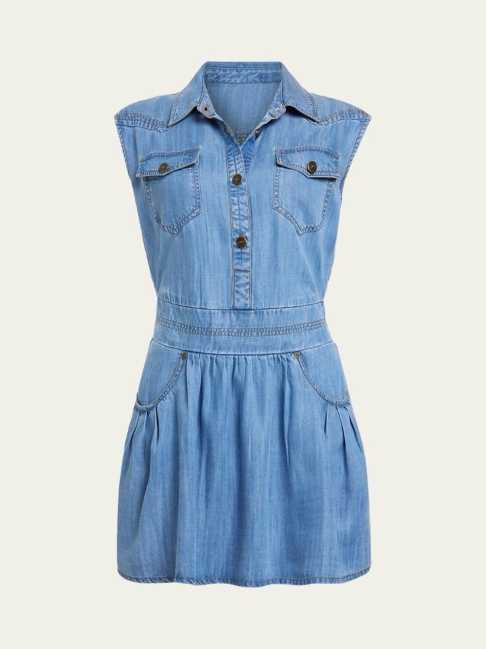 Like New RAMY BROOK
Paxton Denim Chambray Mini Shirtdress Size L